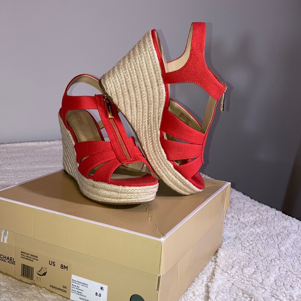 Michael Kors Berkley Wedge in Persimmon